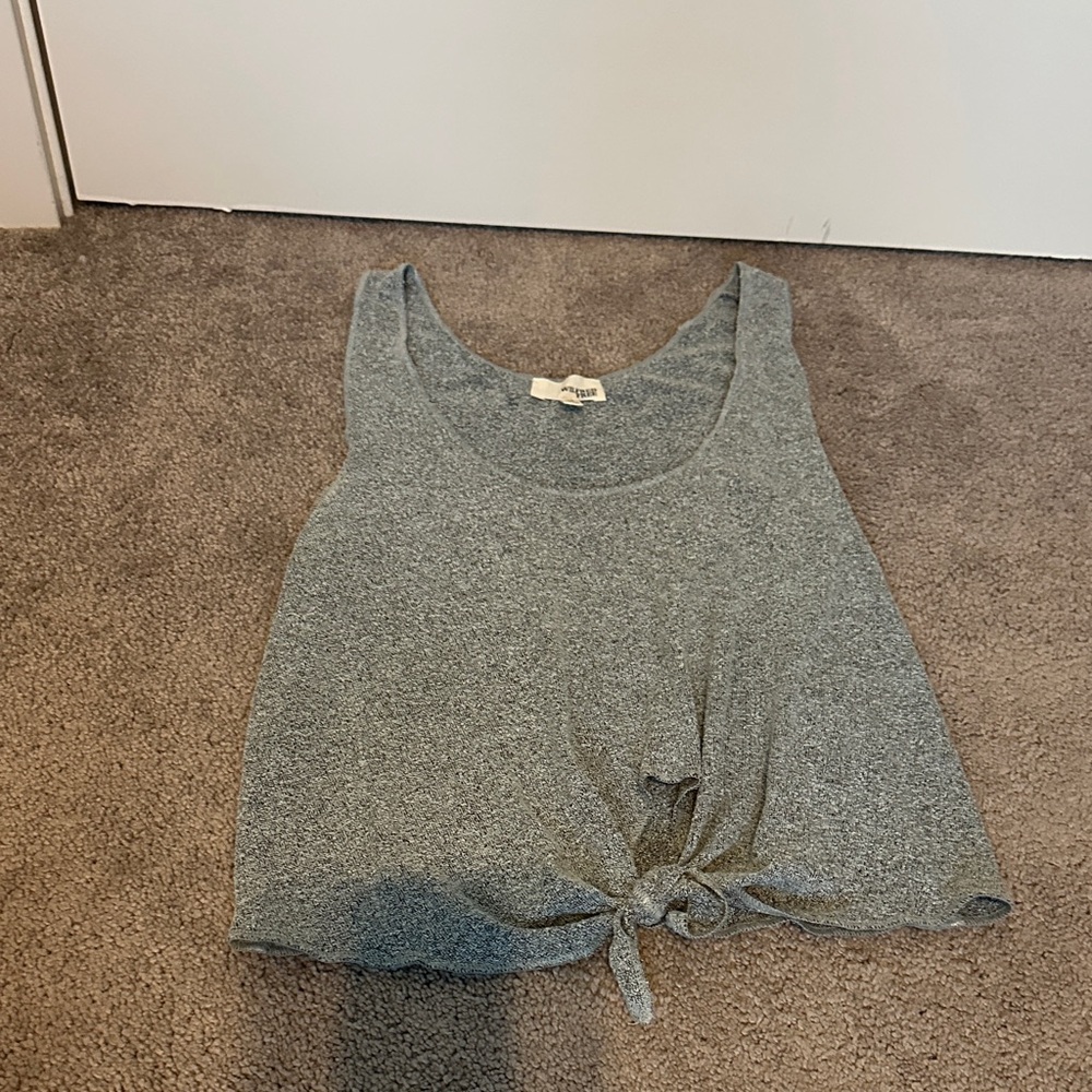 Wilfred free Gray Tie-Front Tank Top
